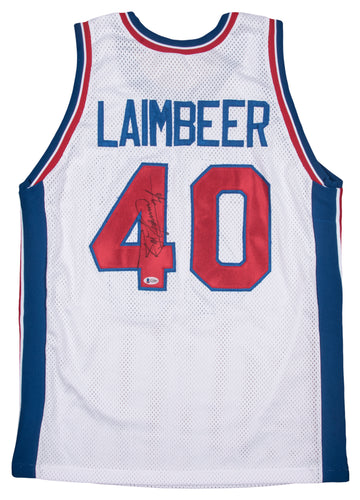 Bill Laimbeer Autographed Detroit Pistons White Home Jersey