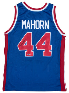 Rick Mahorn Autographed Detroit Pistons Blue Road Jersey