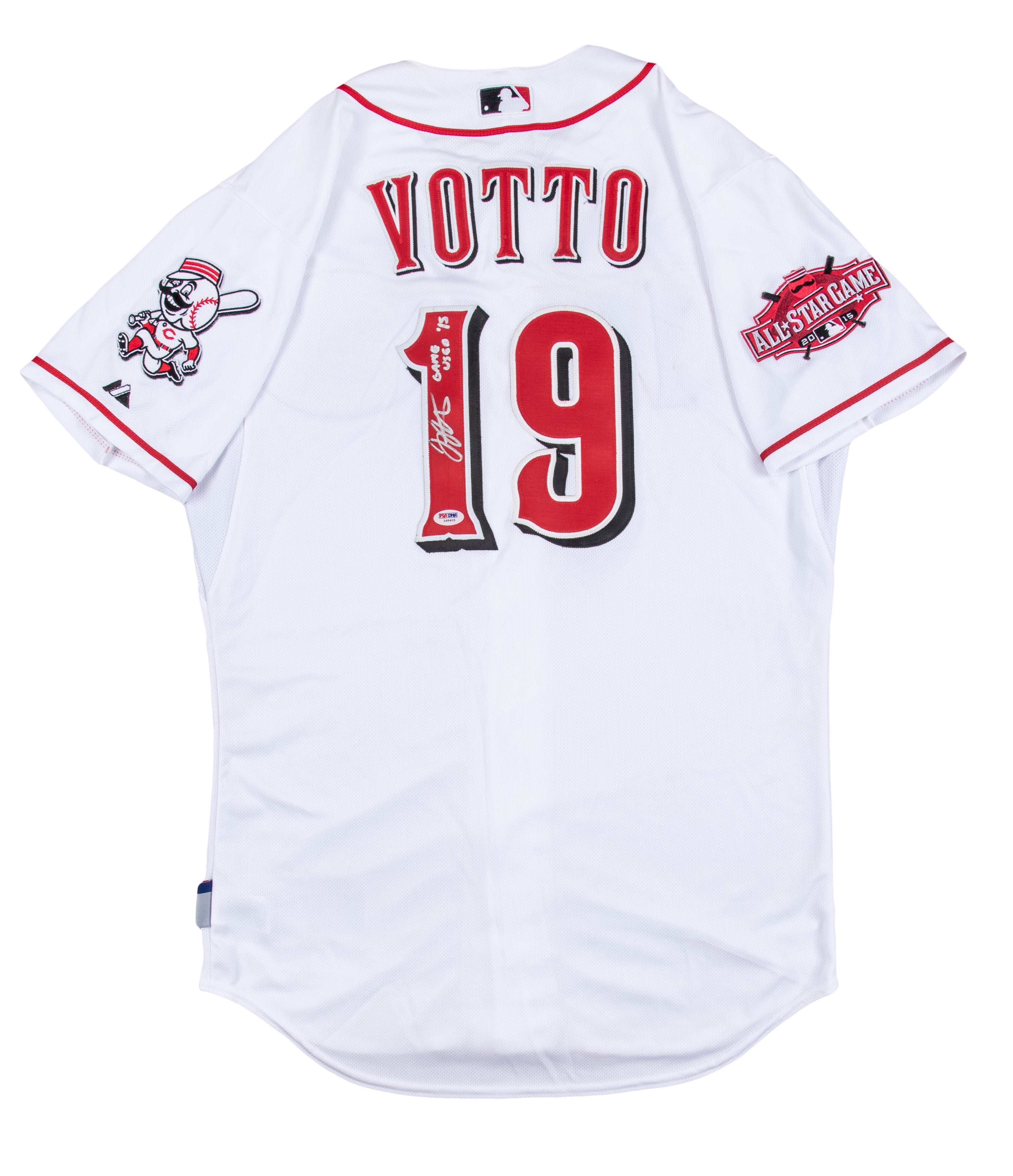 Joey Votto -- Game-Used Baseball & Camo Jersey -- Collected his 700th  Career RBI with Baseball and Jersey on 8/19 (2-for-3, HR, 4 RBI, 2 Runs  Scored)