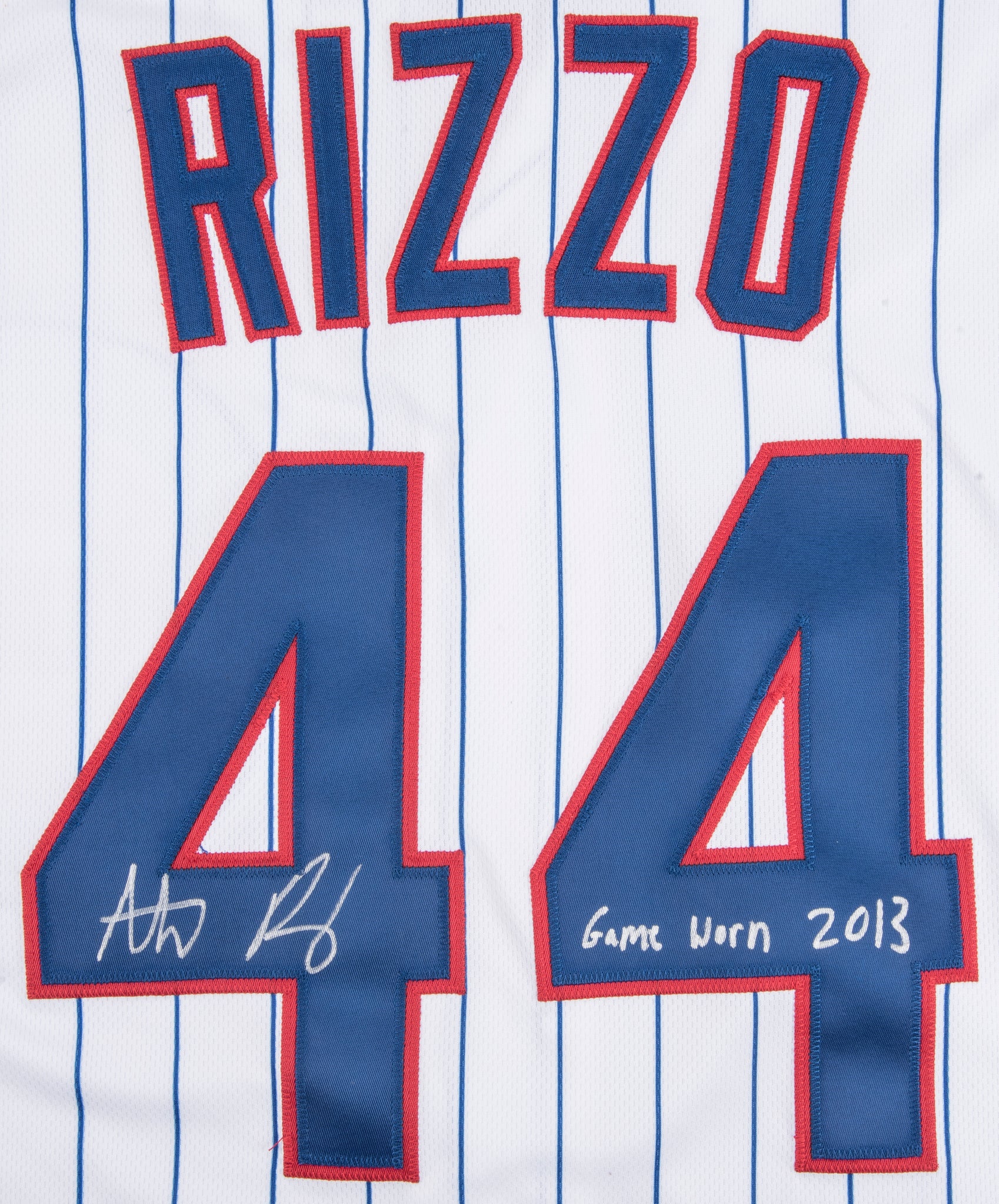 2013 Anthony Rizzo Game Used & Signed Chicago Cubs Home Jersey