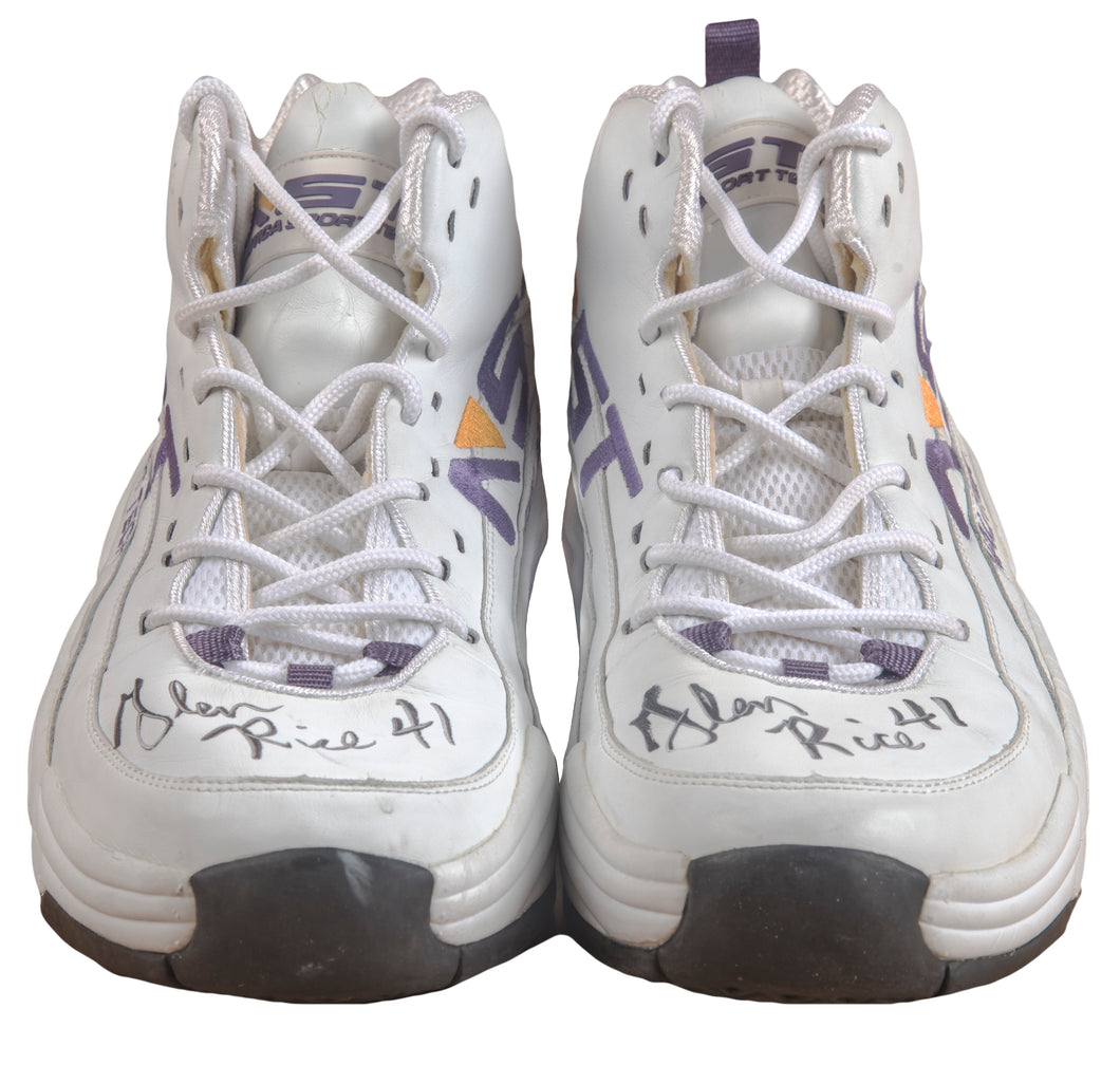 Glen Rice Game Used & Signed Sneakers