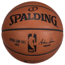 Load image into Gallery viewer, 2015 Minnesota Timberwolves &amp; Golden State Warriors Game Used Spalding Basketball Photo Matched To 4 Games