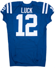 Load image into Gallery viewer, 2015 Andrew Luck Game Used &amp; Signed Indianapolis Colts Home Jersey Photo Matched To 9/21/2015