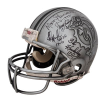 Load image into Gallery viewer, Miami Dolphins Legends and Greats Multi-signed Authentic Pewter Helmet with 17 Signatures Including Marino, Griese, Csonka and more