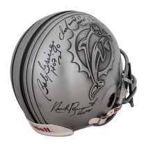 Load image into Gallery viewer, Miami Dolphins Legends and Greats Multi-signed Authentic Pewter Helmet with 17 Signatures Including Marino, Griese, Csonka and more