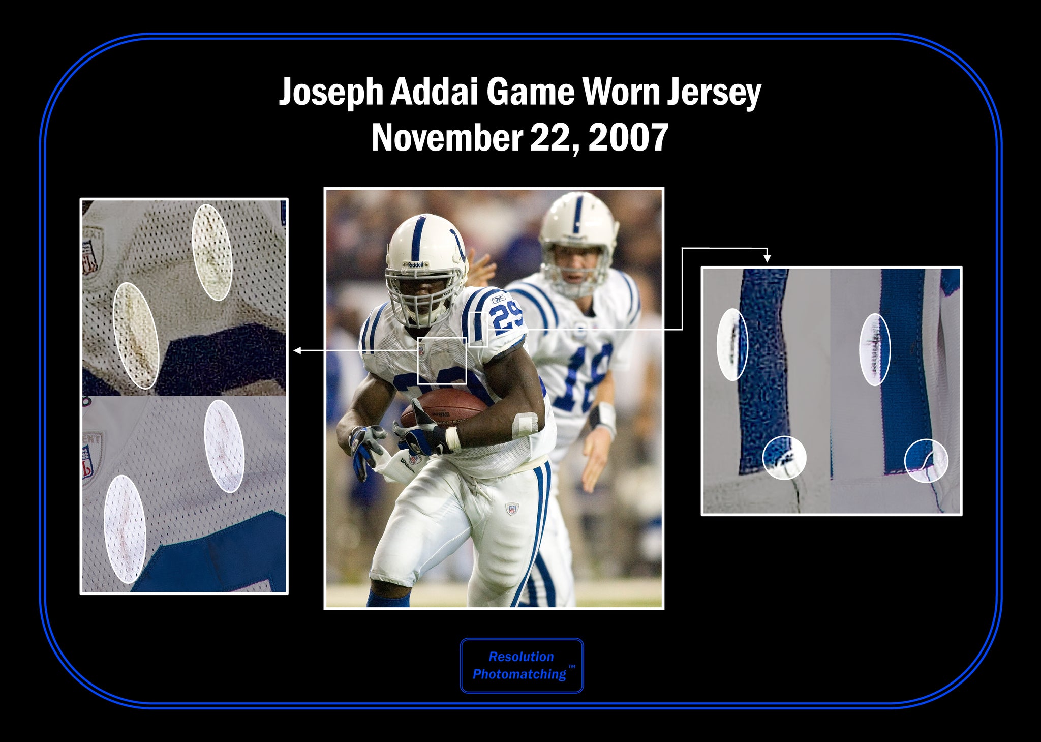 2006 Joseph Addai Game Used & Signed Indianapolis Colts Home Jersey Ph –  Heartland Sports Memorabilia