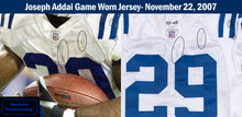 Load image into Gallery viewer, 2007 Joseph Addai Game Used Indianapolis Colts Road Jersey Photo Matched To 11/22/2007