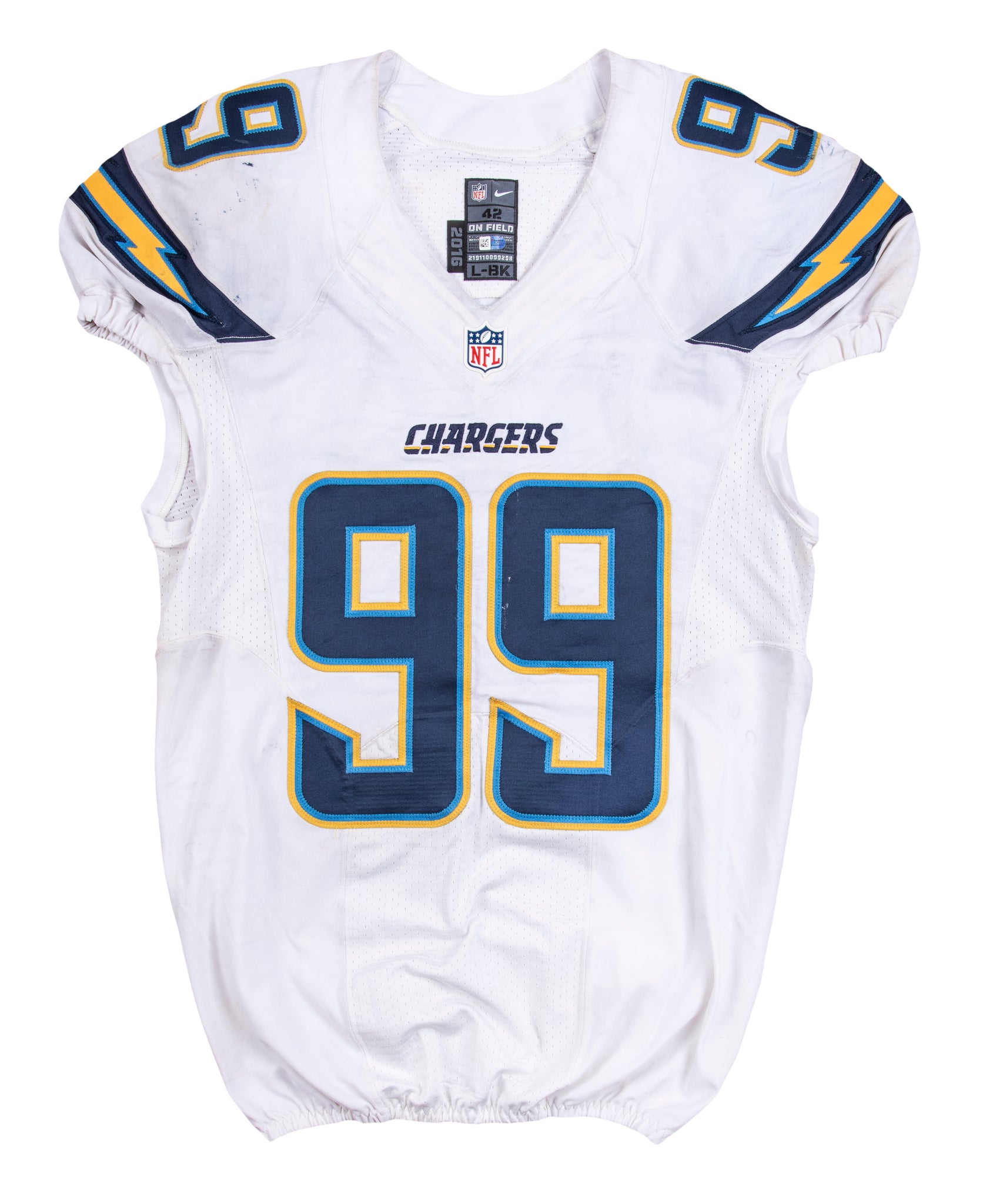 2016 Joey Bosa Game Used, Signed & Inscribed San Diego Chargers Rookie –  Heartland Sports Memorabilia