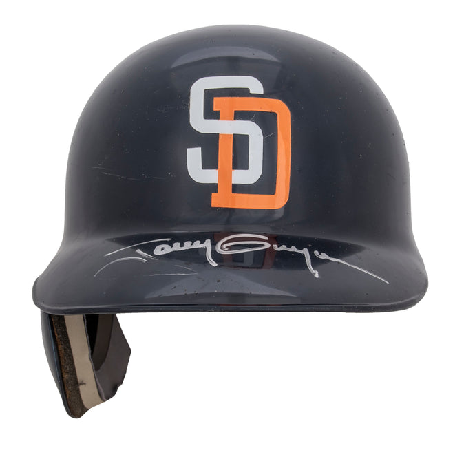 1998 Tony Gwynn Game Used & Signed San Diego Padres Batting Helmet Used For Career Hit #2926