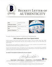 Load image into Gallery viewer, 2005 Indianapolis Colts Team Signed Game Model Helmet with 27 Signatures Including Peyton Manning, Dwight Freeney, and Edgerrin James