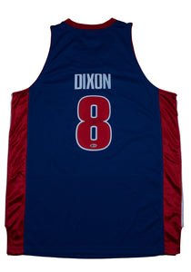 Juan Dixon Signed Detroit Pistons Blue Road Jersey
