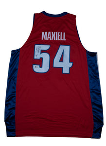 Jason Maxiell Signed Detroit Pistons Red Alternate Jersey