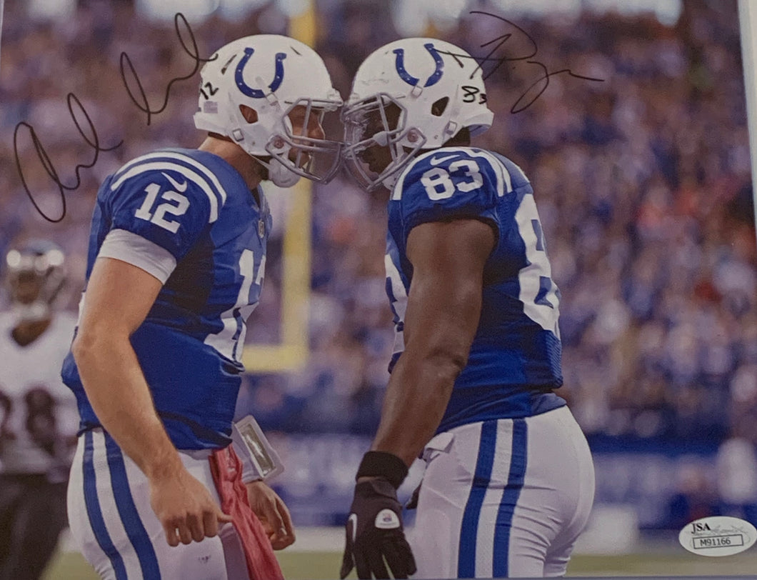 Andrew Luck and Dwayne Allen Autographed 8x10 Photograph