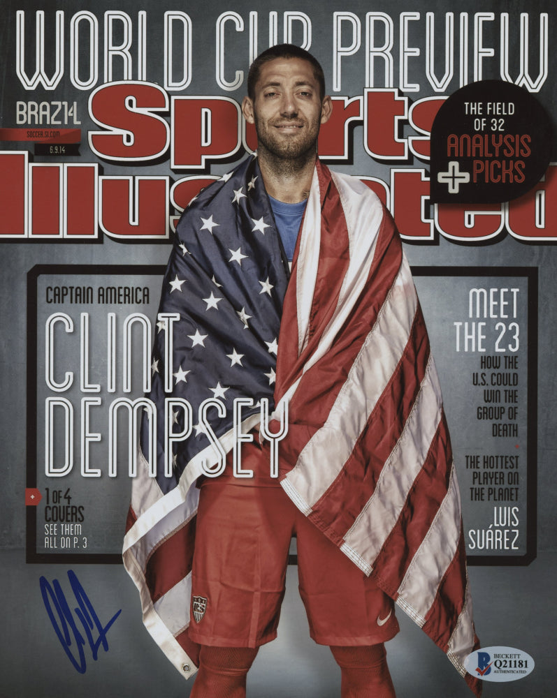 Clint Dempsey Autographed Team USA 8x10 Photo