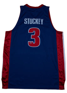 Rodney Stuckey Signed Detroit Pistons Blue Road Jersey